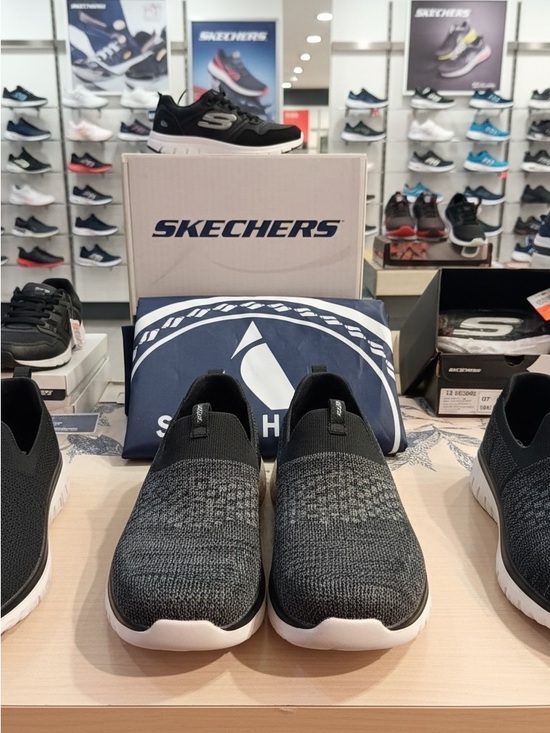 Skechers Shoes - Sketchers Women’s Knit Sneakers - Black and White